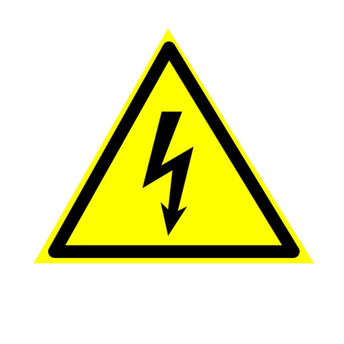 W08 Опасность поражения электрическим током (пленка 150х150)